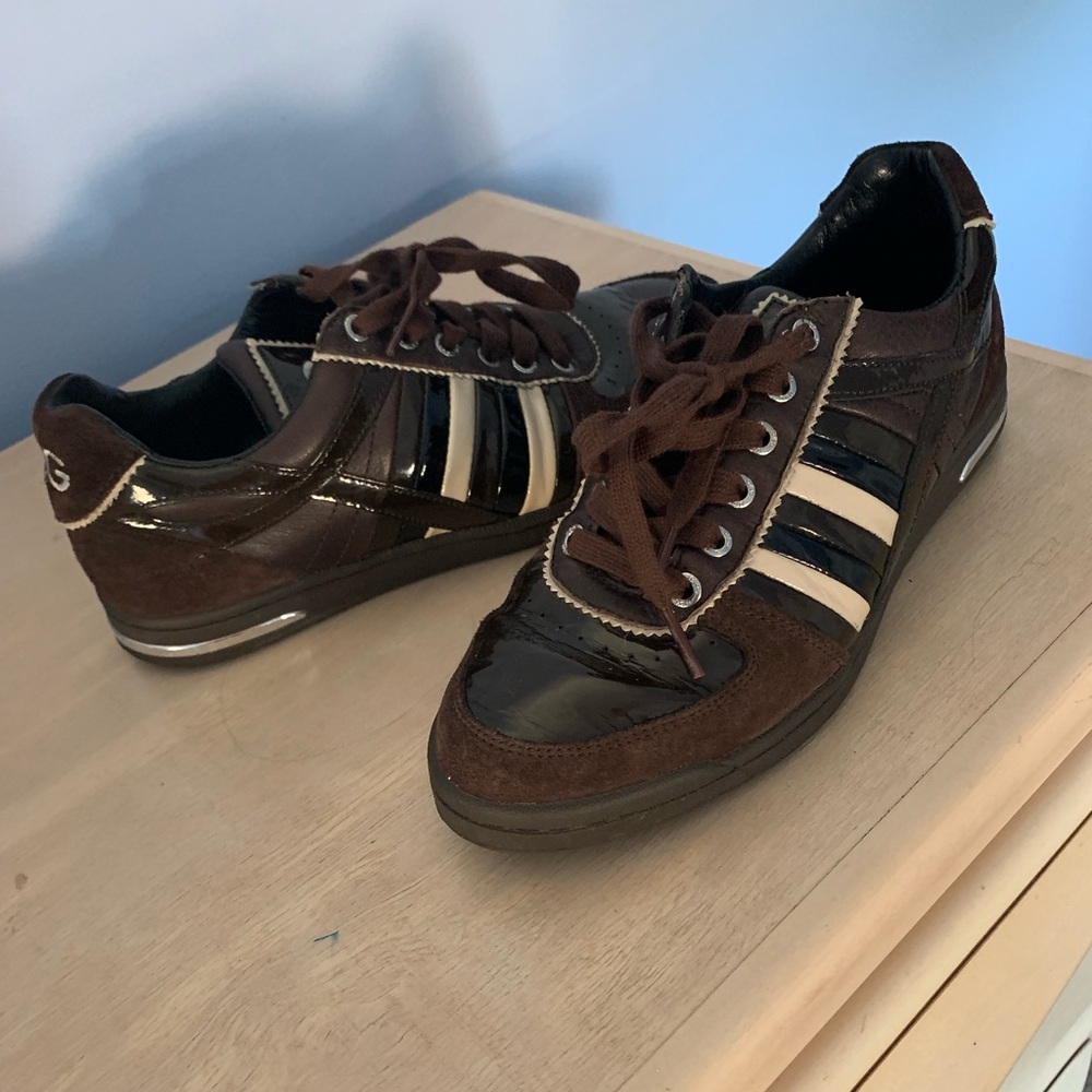 Dolce and Gabbana brown tennis shoe